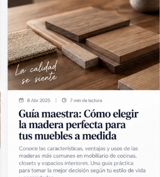Guía maestra: Cómo elegir la madera perfecta